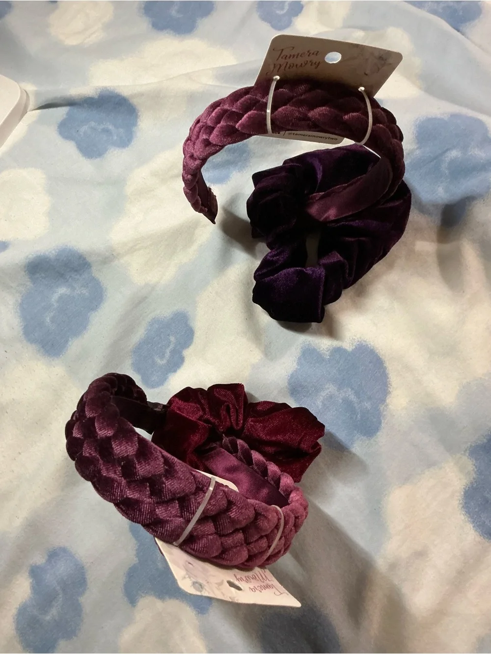 scunci Braided Wine Red Headband and Scrunchie Set
